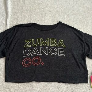 Size S Zumba Dance co. oversized cropped sweatshirt in black
